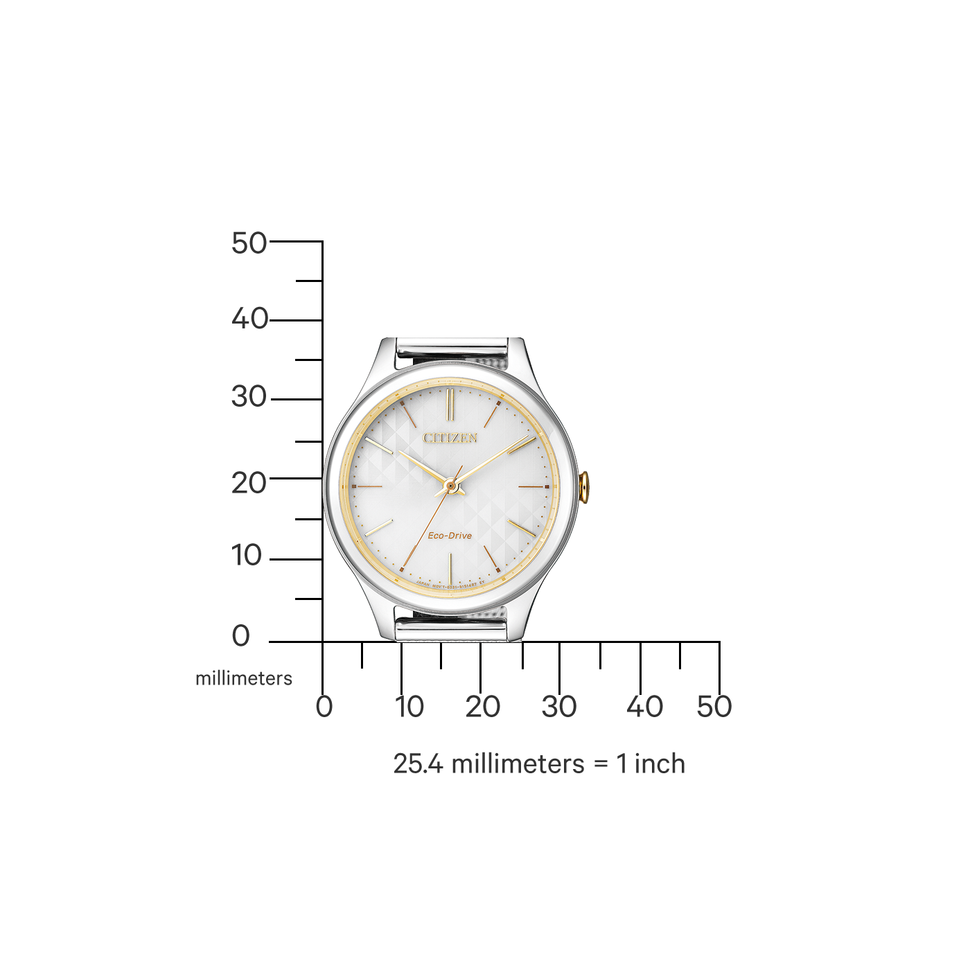 Citizen Dress Ladies Watch El3092-86p in Gold