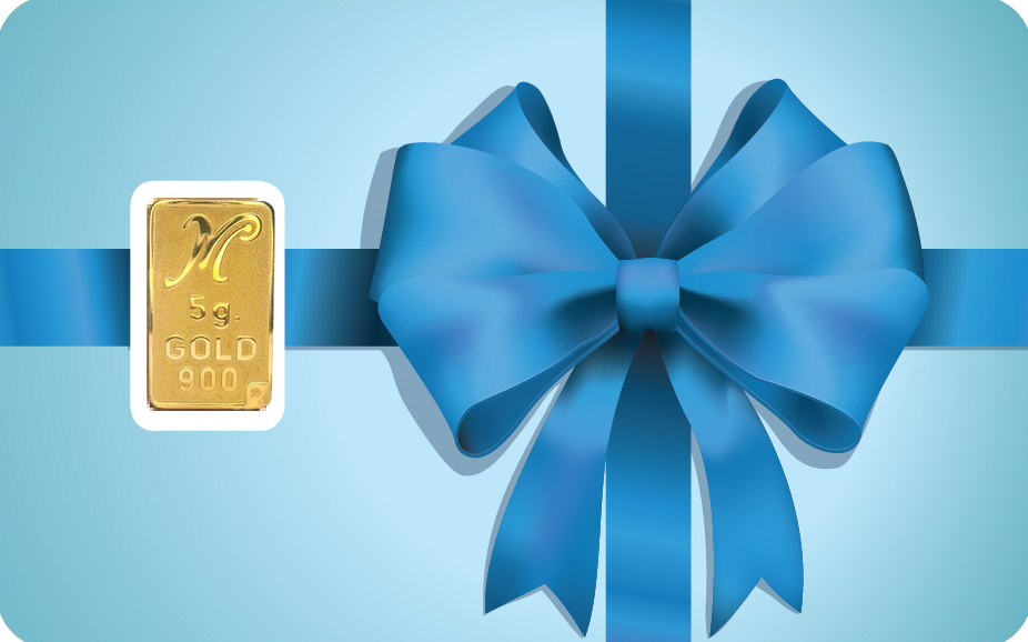 Blister sa zlatnom pločicom 5g